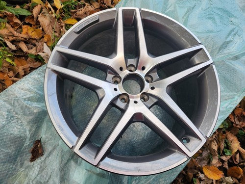 Wheel 19x9.5 Alloy 5 A2224010100 OEM MACHINE GREY Fits REAR 15-17 MBZ S-Class 
