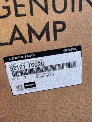 2021-2024 GENESIS GV80 LH LEFT DRIER SIDE FULL LED HEADLIGHT OEM  (92101-T6020)