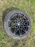 BMW M3 M4 G80 G82 G83 G87 Front 19 Inch 19 x 9.5 Wheel Rim 21-26 OEM Tire NICE 
