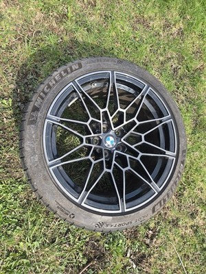 BMW M3 M4 G80 G82 G83 G87 Front 19 Inch 19 x 9.5 Wheel Rim 21-26 OEM Tire NICE 