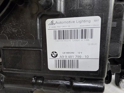 2019-2022 BMW X7 G07 FULL LED LEFT LH DRIVER HEADLIGHT OEM 63119852951