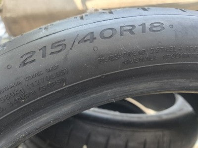 Nice Used 215/40R18 Hankook Ventus S1 evo3 89Y Miles Mini Cooper Sport 4x Tires 