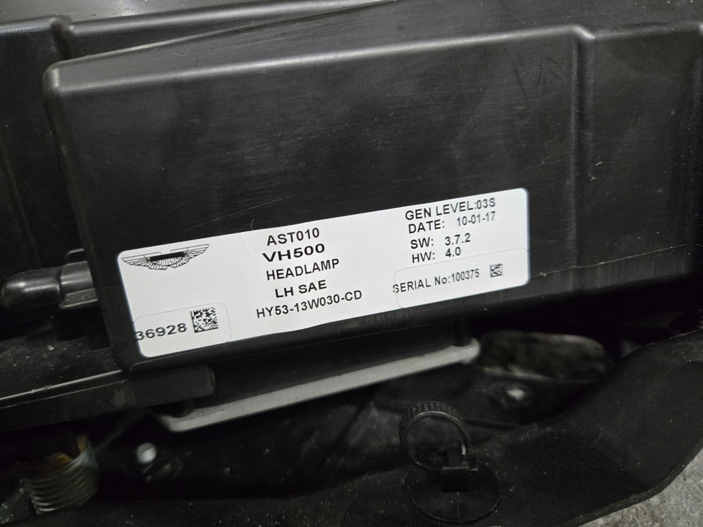 2017-2023 Aston Martin DB11 LED Headlight Left LH Driver HY5313W030 OEM COMPLETE