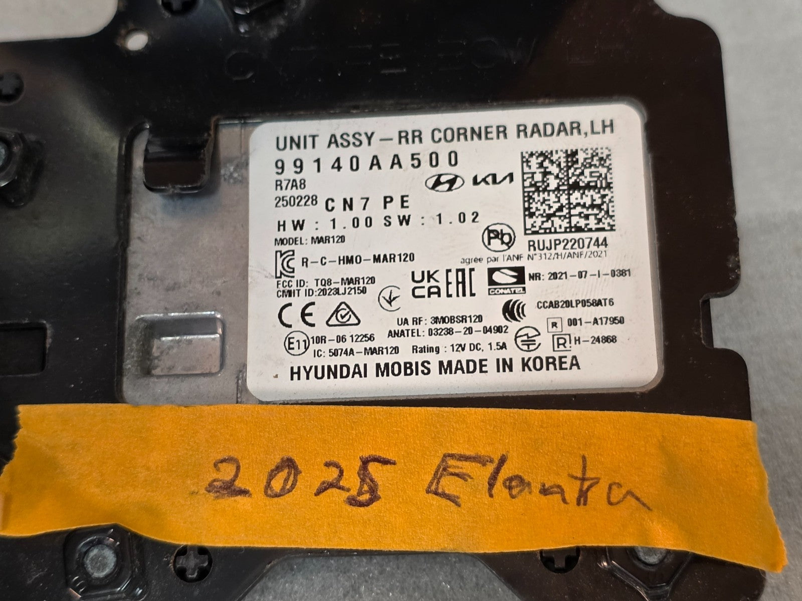 2024 2025 Hyundai Elantra Sedan LH Driver Rear Blind Spot Sensor OEM 99140-AA500