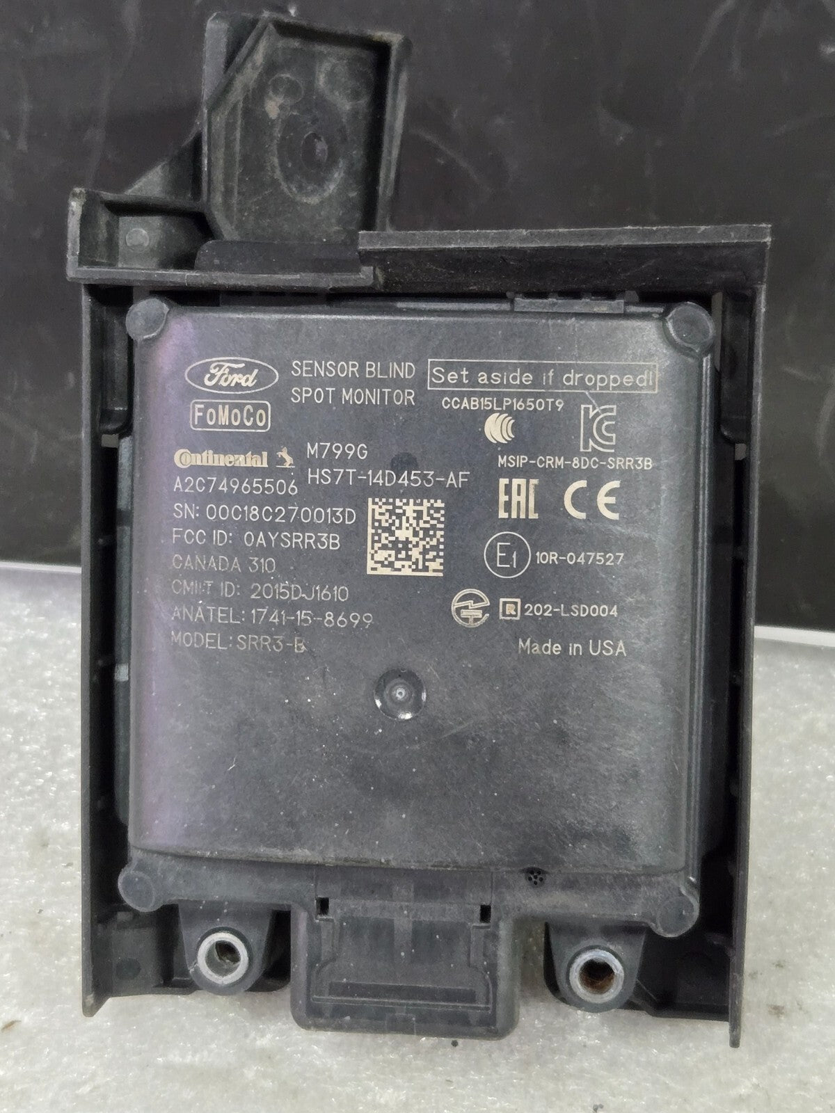 2017-2020 Ford Fusion HS7T-14D453-AD Blind Spot Radar Sensor+Bracket OEM Genuine