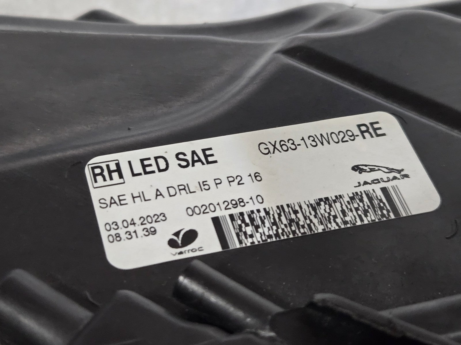2016-2020 Jaguar XF F-Pace RH Passenger Full LED Headlight OEM GX63-13W029-RE