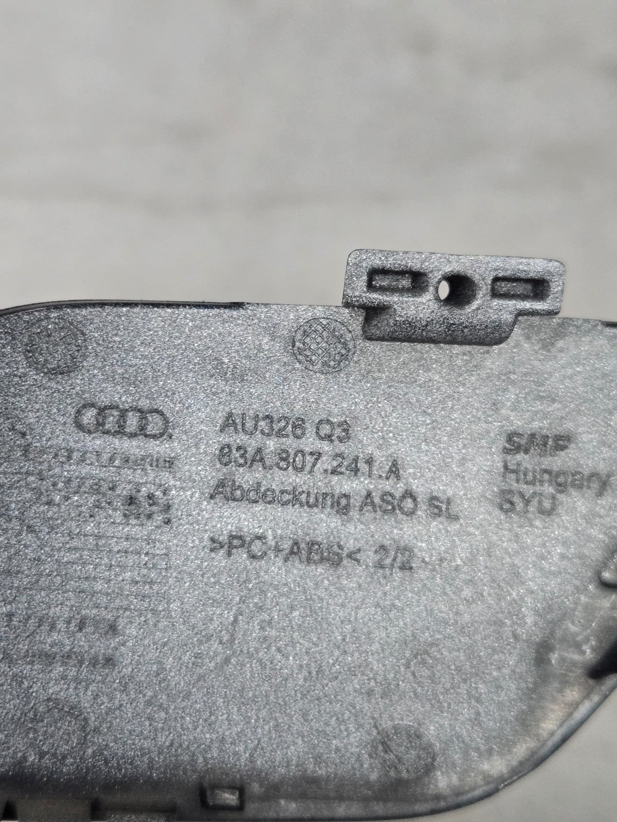2019-2023 AUDI Q3 F3 SPORTBACK FRONT BUMPER TOW HOOK EYE COVER 83A807241A OEM