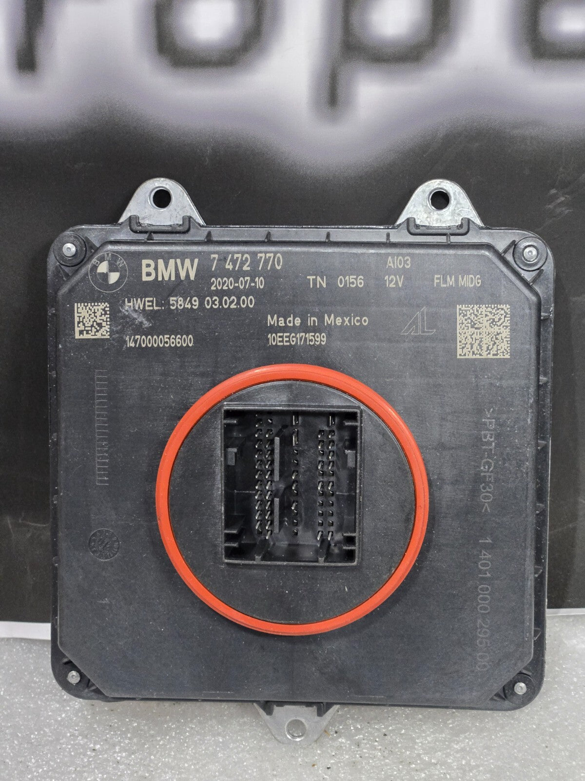 2018 - 2021 BMW X3 G01 FRONT LEFT HEADLIGHT BALLAST CONTROL MODULE OEM 7472770