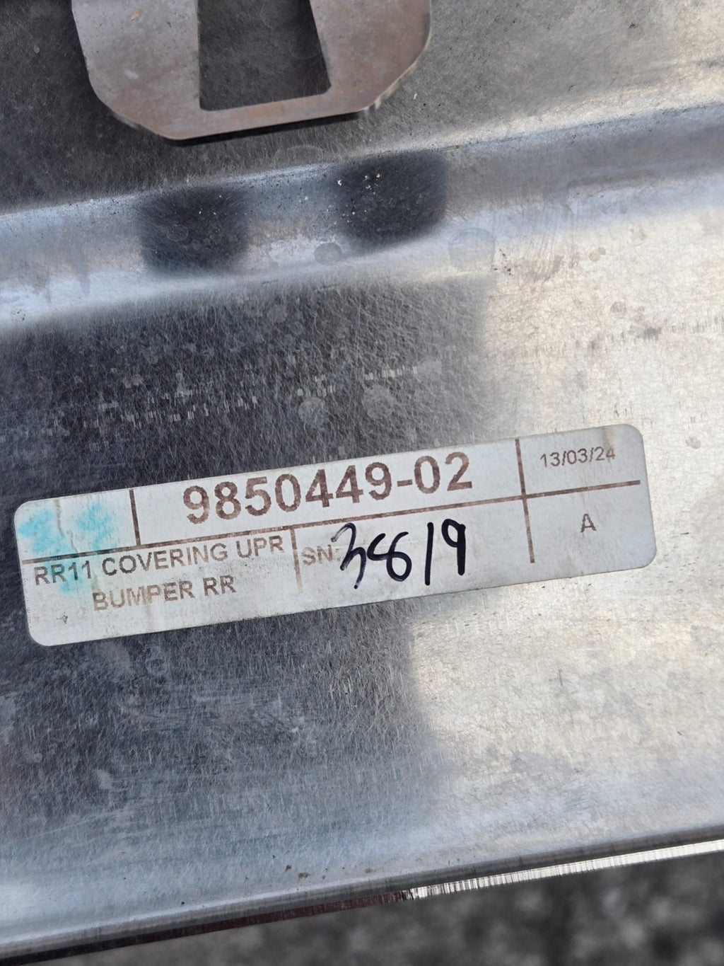 Rolls-Royce Phantom R11 Rear Bumper Upper Chrome Moulding Genuine 9850449 OEM