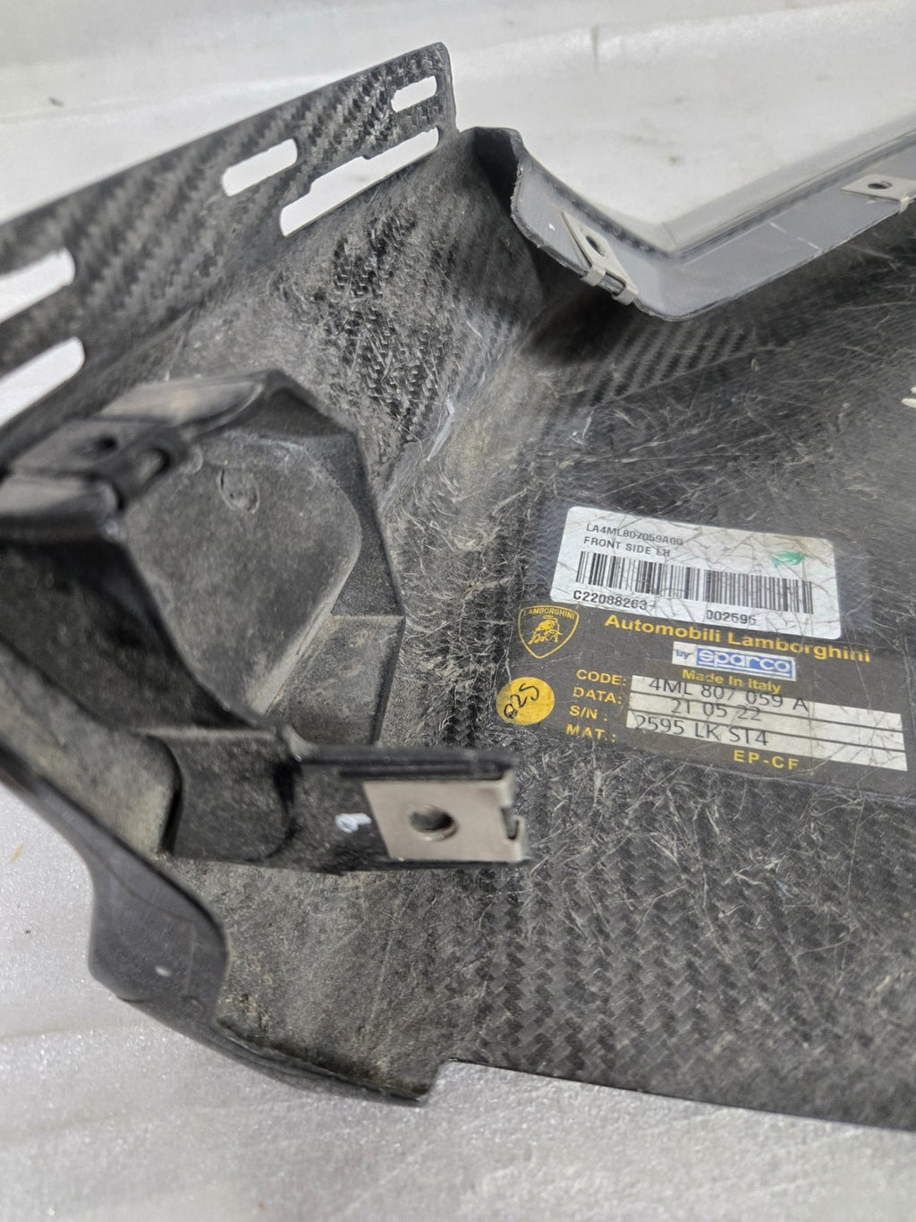Lamborghini Urus Front Bumper LH Left 4ML807059A Carbon Lip Section OEM Genuine