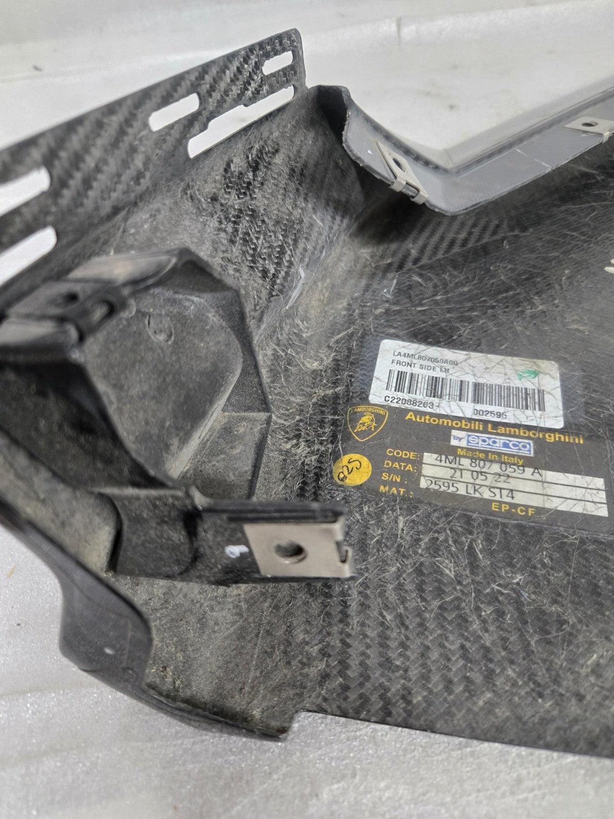 Lamborghini Urus Front Bumper LH Left 4ML807059A Carbon Lip Section OEM Genuine