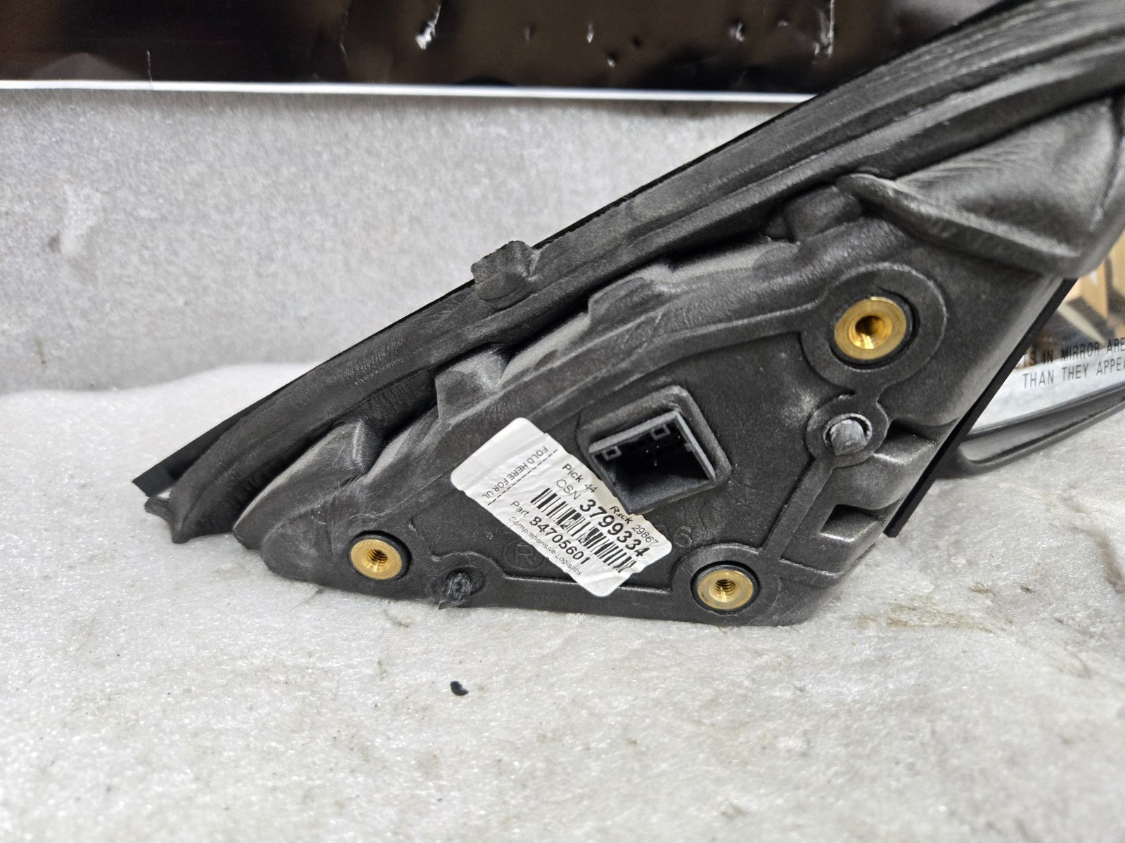 2019 2020 2021 CHEVROLET MALIBU PASSENGER SIDE BLACK Door Mirror OEM 607557782