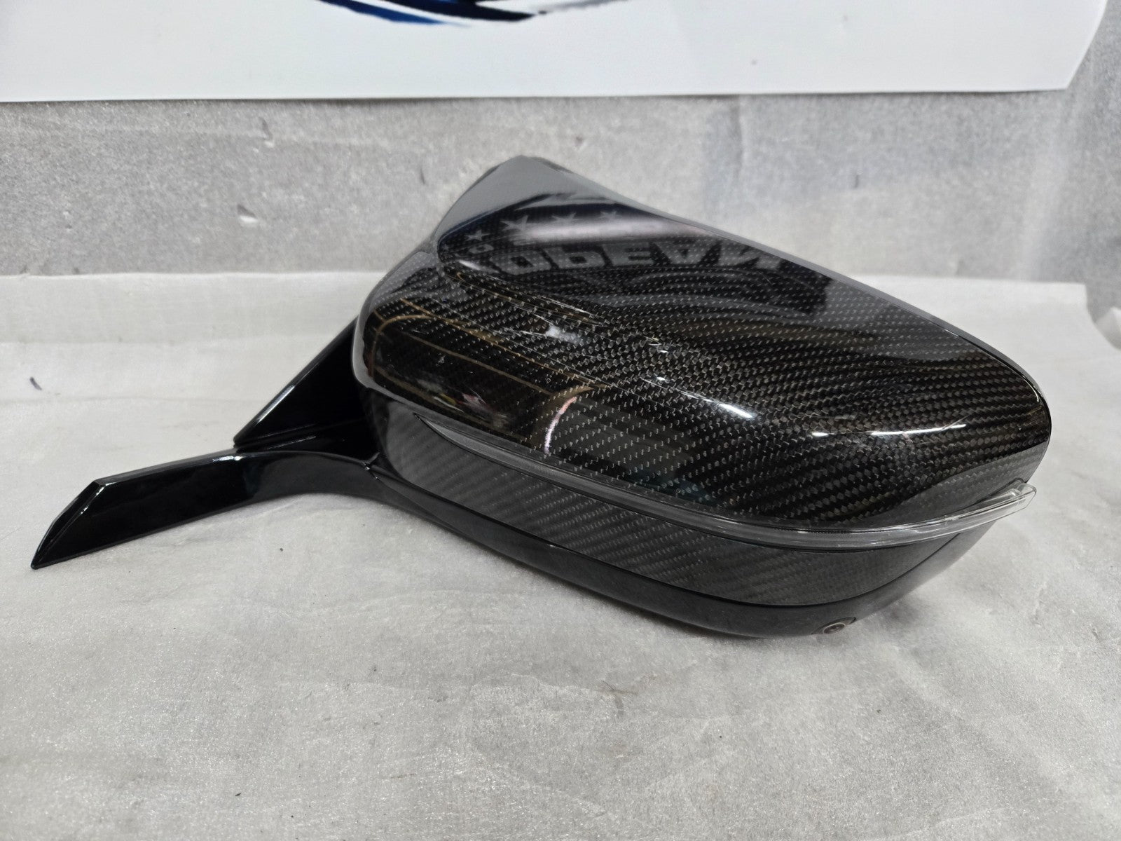 2019-2025 BMW 8 SERIES 850 LH CARBON POWER FOLDING SIDE MIRROR F01851030668B OEM