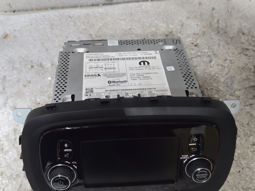 Genuine Mopar Radio Multi Media 2016-2018 Fiat OEM 6RT61LXHAA 0735672360