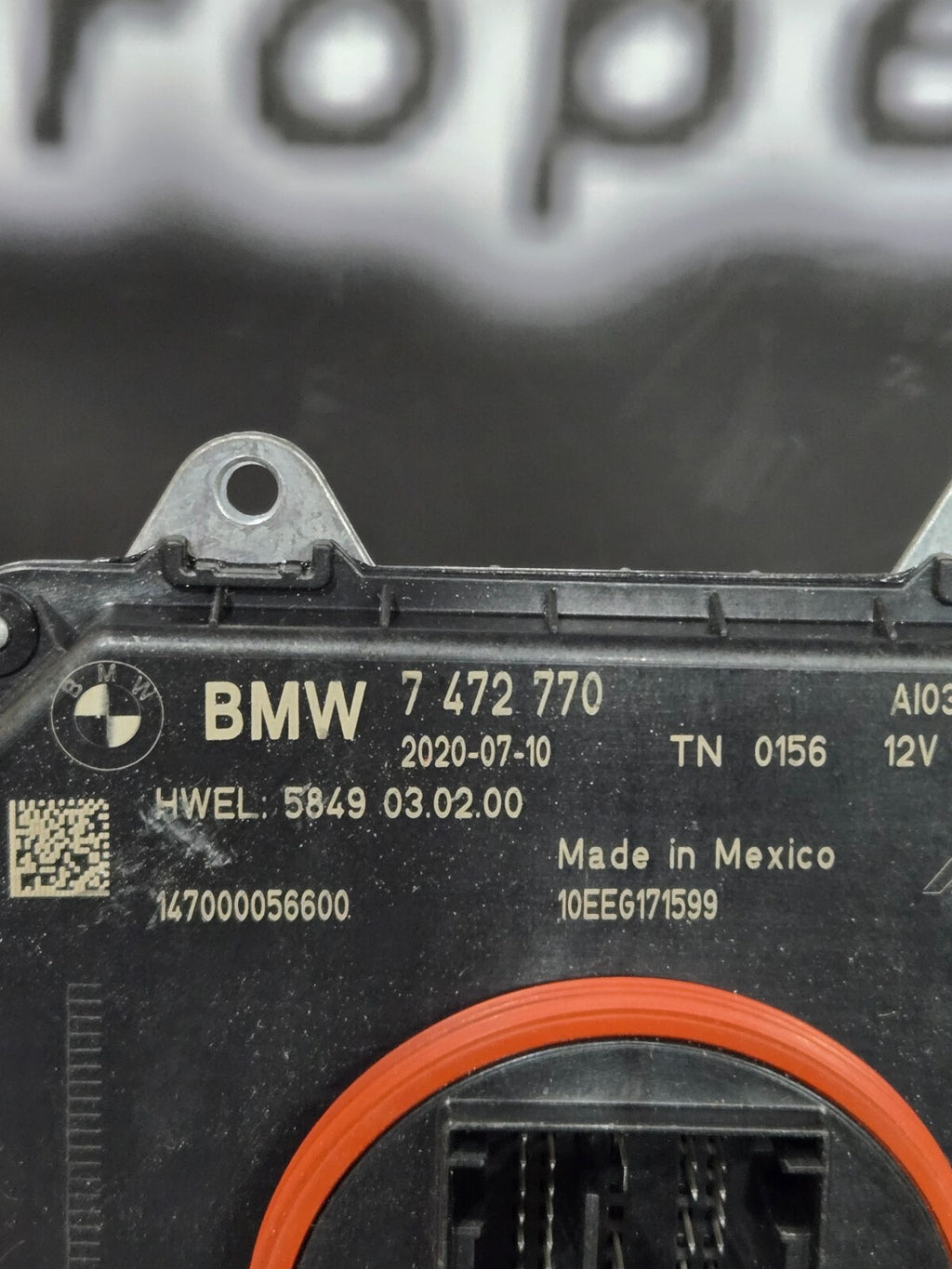 2018 - 2021 BMW X3 G01 FRONT LEFT HEADLIGHT BALLAST CONTROL MODULE OEM 7472770