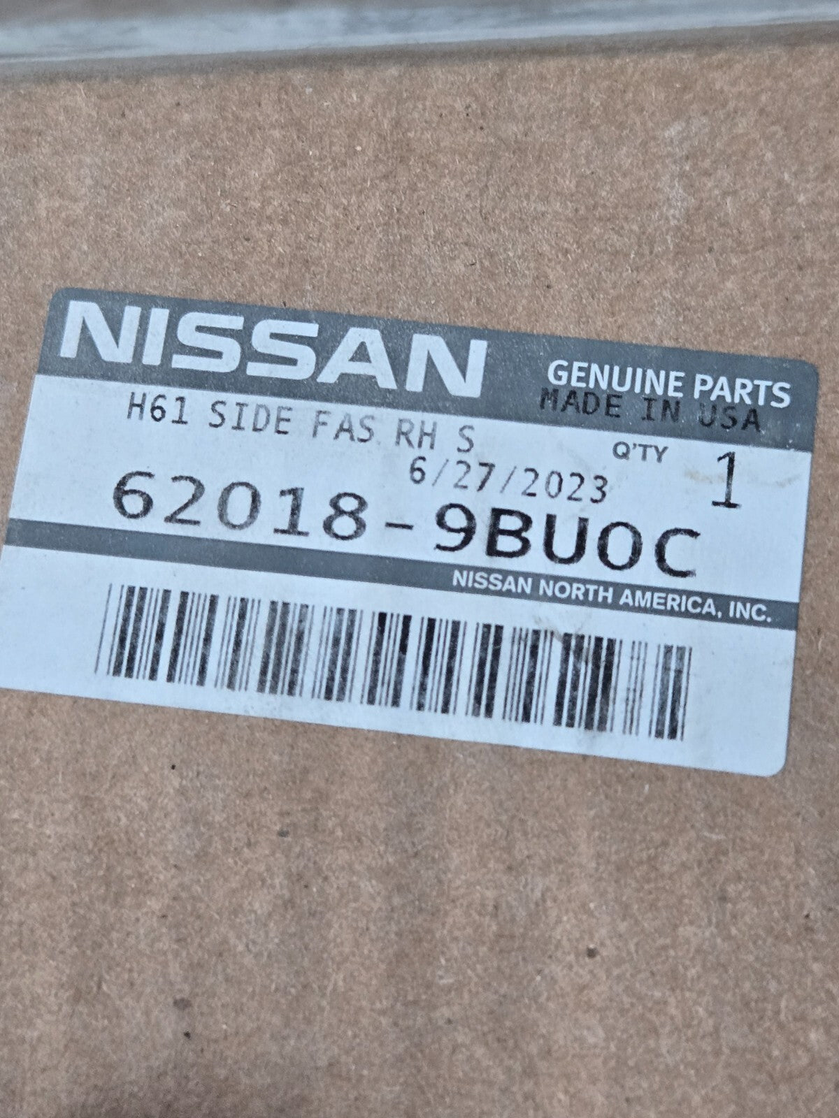2022-2024 Nissan Frontier S/SV RH Right Passenger Outer Cover Gun Metal Grey OEM