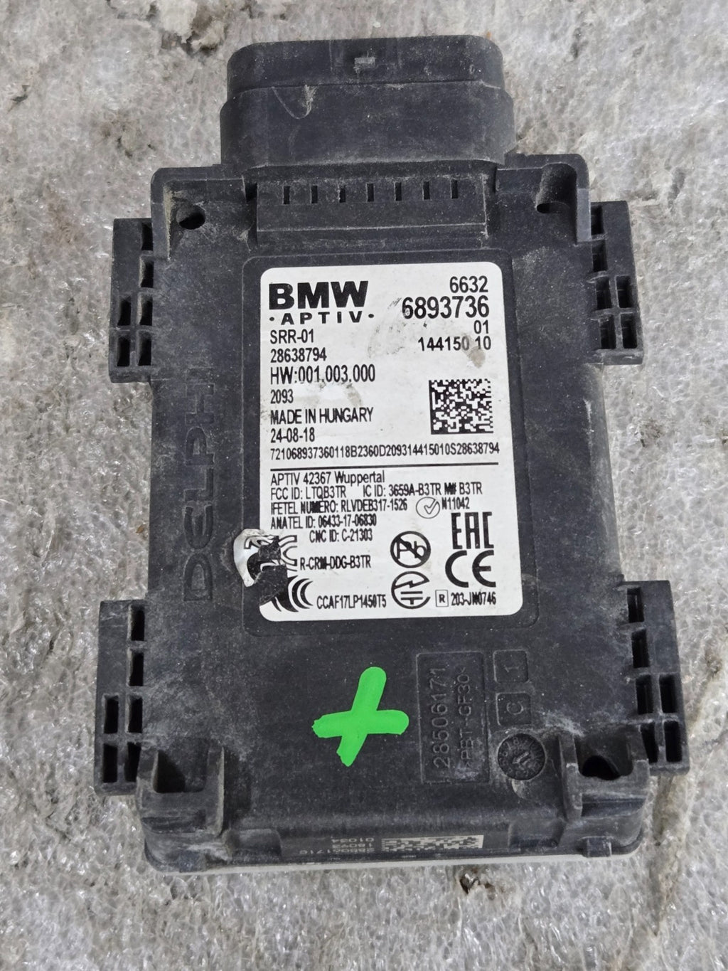 2019 - 2023 BMW 530I G30 REAR RIGHT SIDE BLIND SPOT RADAR SENSOR OEM 66326893736