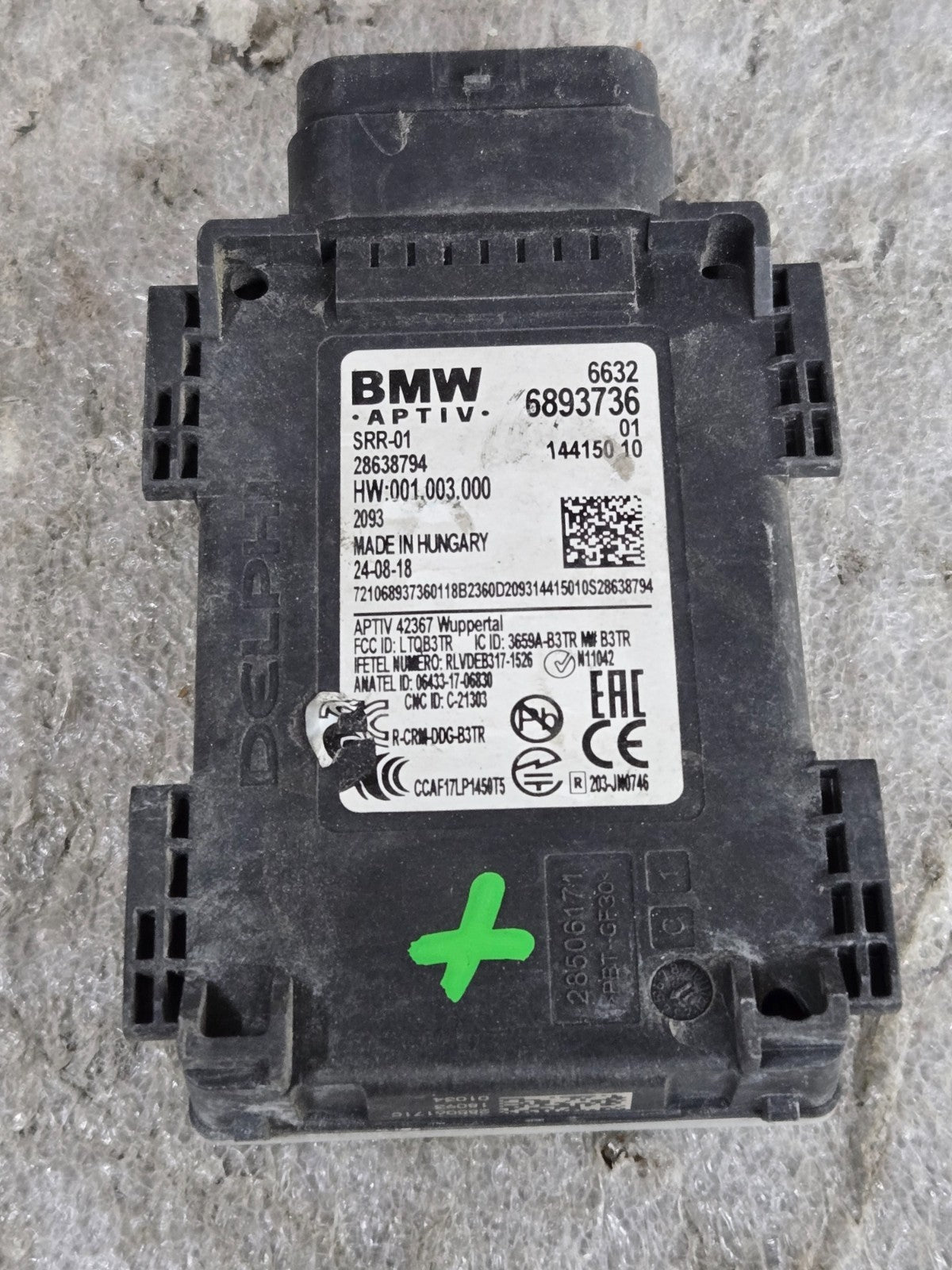 2019 - 2023 BMW 530I G30 REAR RIGHT SIDE BLIND SPOT RADAR SENSOR OEM 66326893736