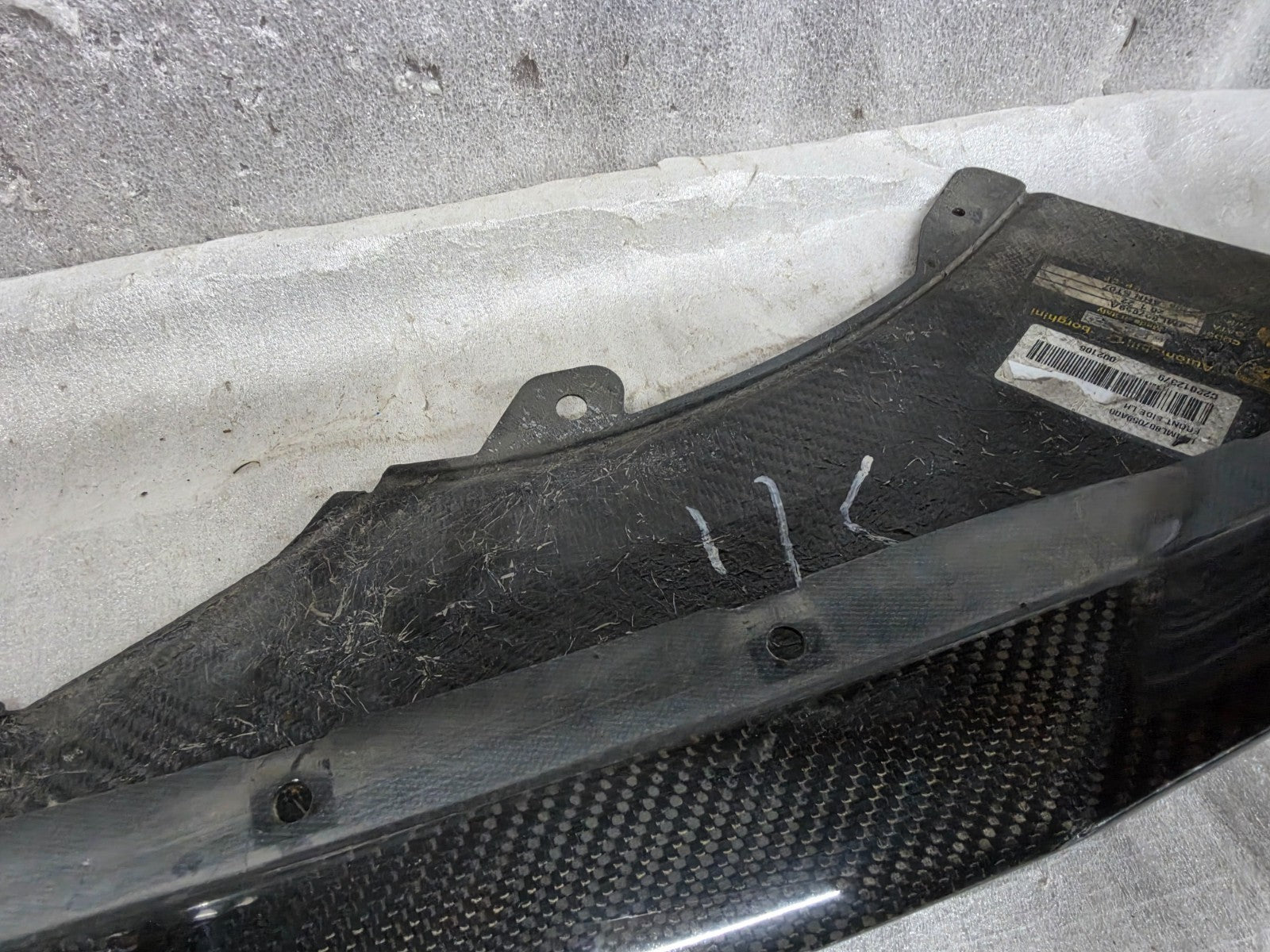 Lamborghini Urus Front Bumper LH Left 4ML807059A Carbon Lip Section OEM Genuine