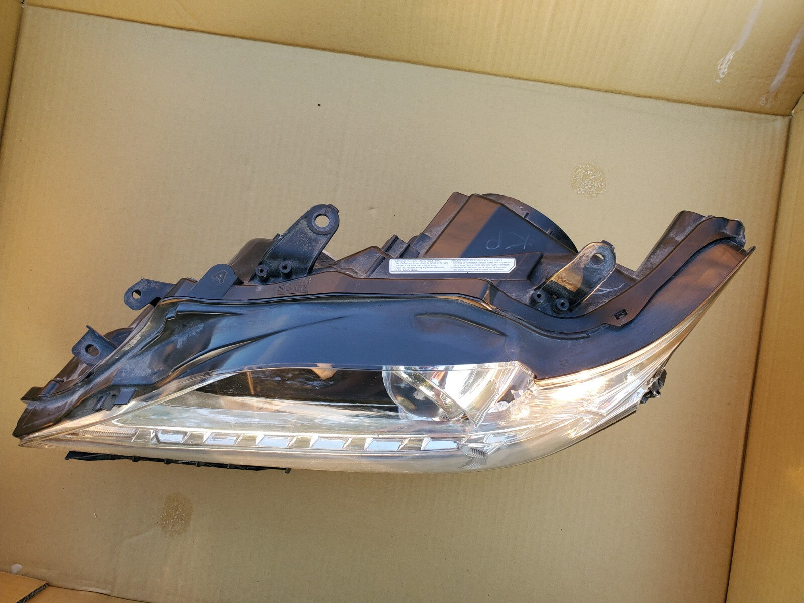 2013 2014 2015 LEXUS RX350 RX450H LEFT DRIVER HALOGEN LED HEADLIGHT OEM DAMAGED