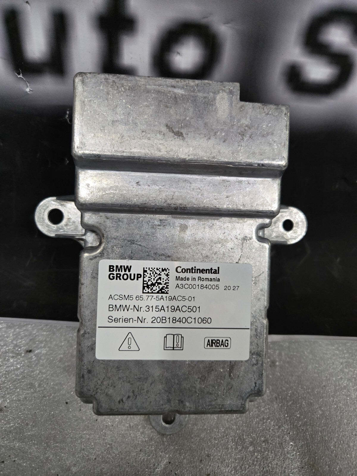 2019-2023 BMW 330e 330i G20 RESTRAINT DIAGNOSTIC COMPUTER MODULE SRS UNIT OEM