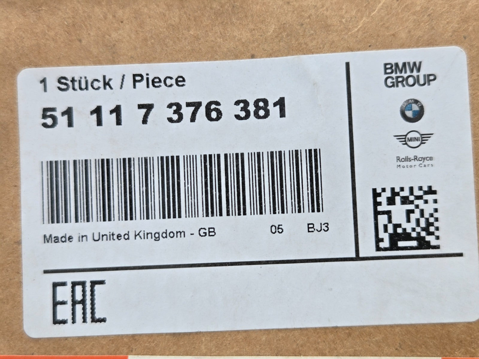 MINI Cooper Clubman Front Light Trim Ring LEFT LH- 51117376381 - NEW OEM