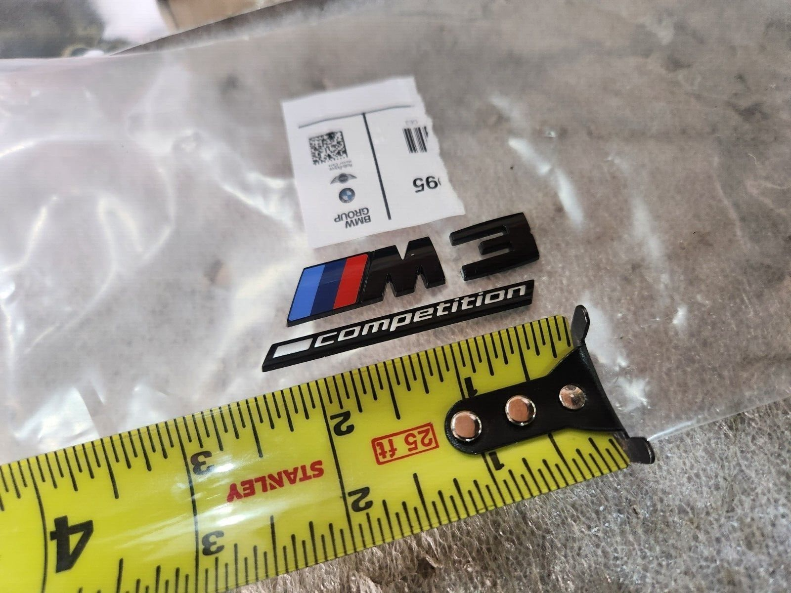 BMW M3 G80 COMPETITION BLACK EMBLEM GENUINE OEM FRONT GRILL PERFORMANCE M POWER 