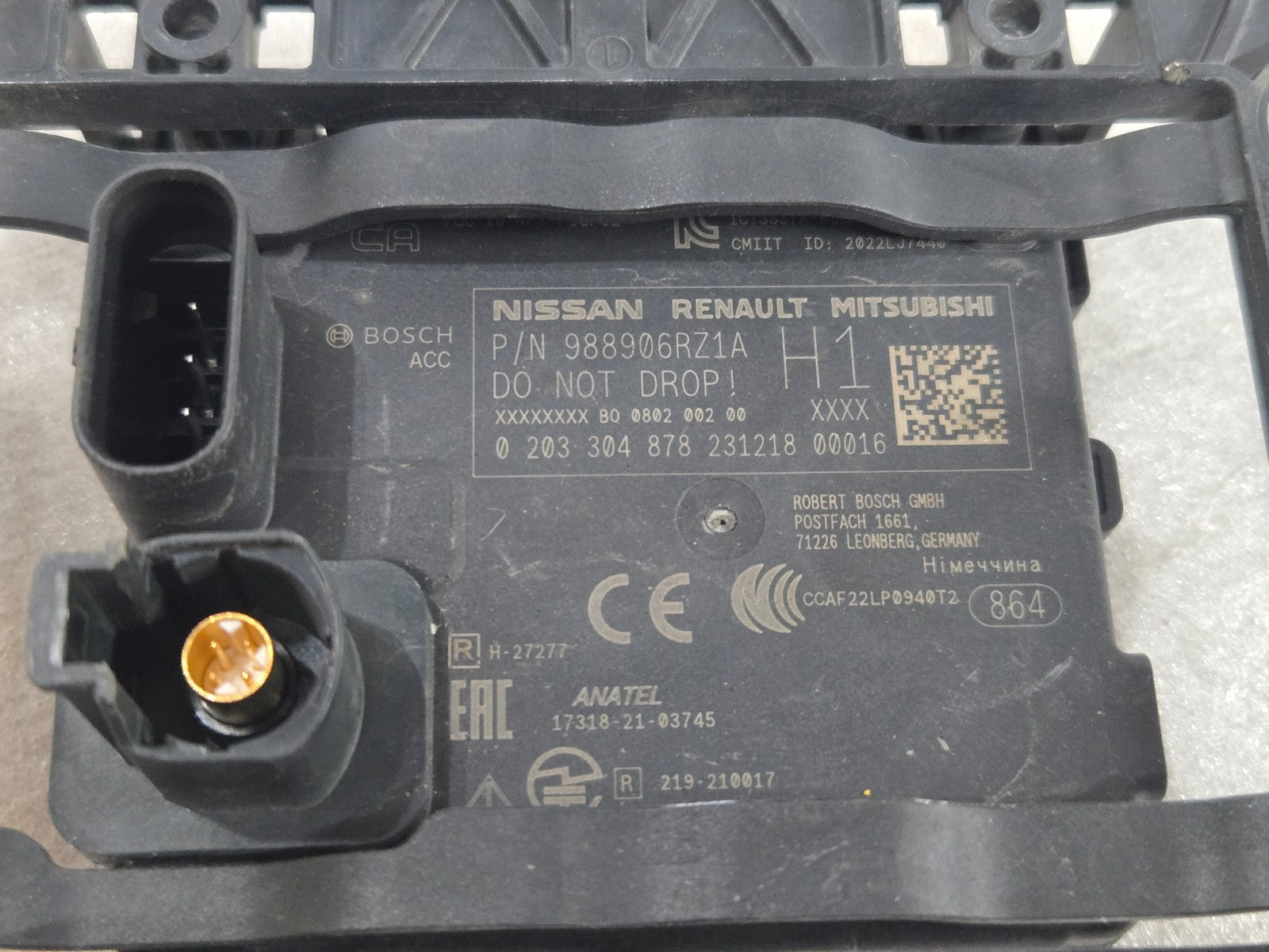 2024-2025 NISSAN ROGUE ADAPTIVE CRUISE CONTROL DISTANCE SENSOR OEM 988906RZ1A