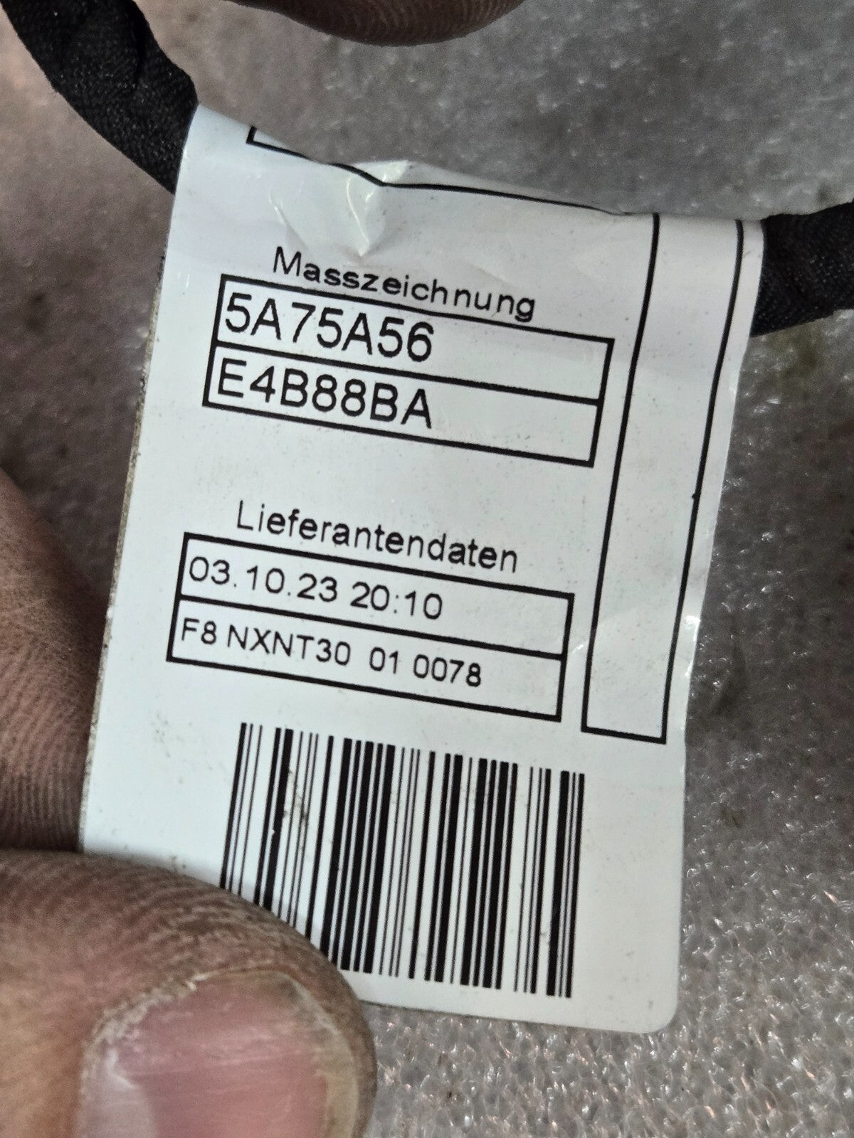 Front BMW X7 Bumper Harness With Parking PDC Sensors OEM E4B88BA 5A75A23