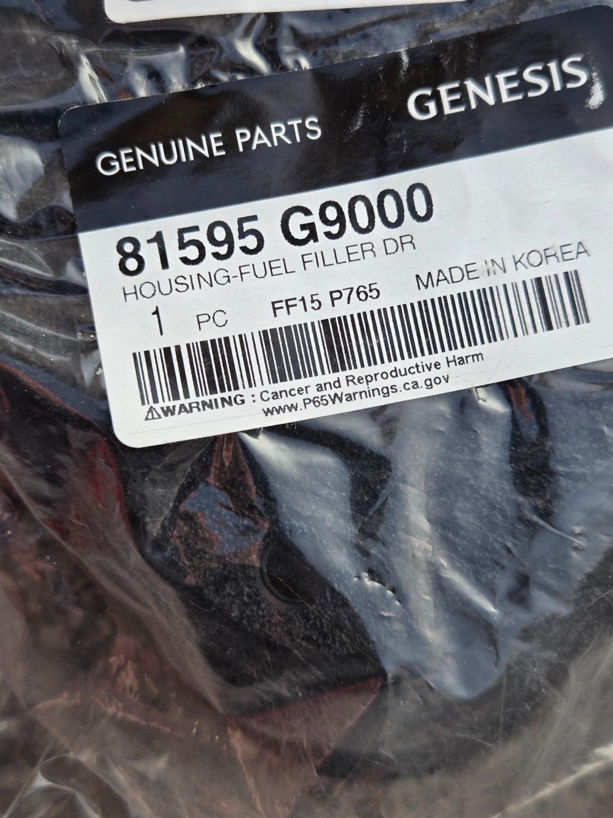 2019-2024 Genesis G70 Rear Fuel Tank Door NEW OEM 81595-G9000