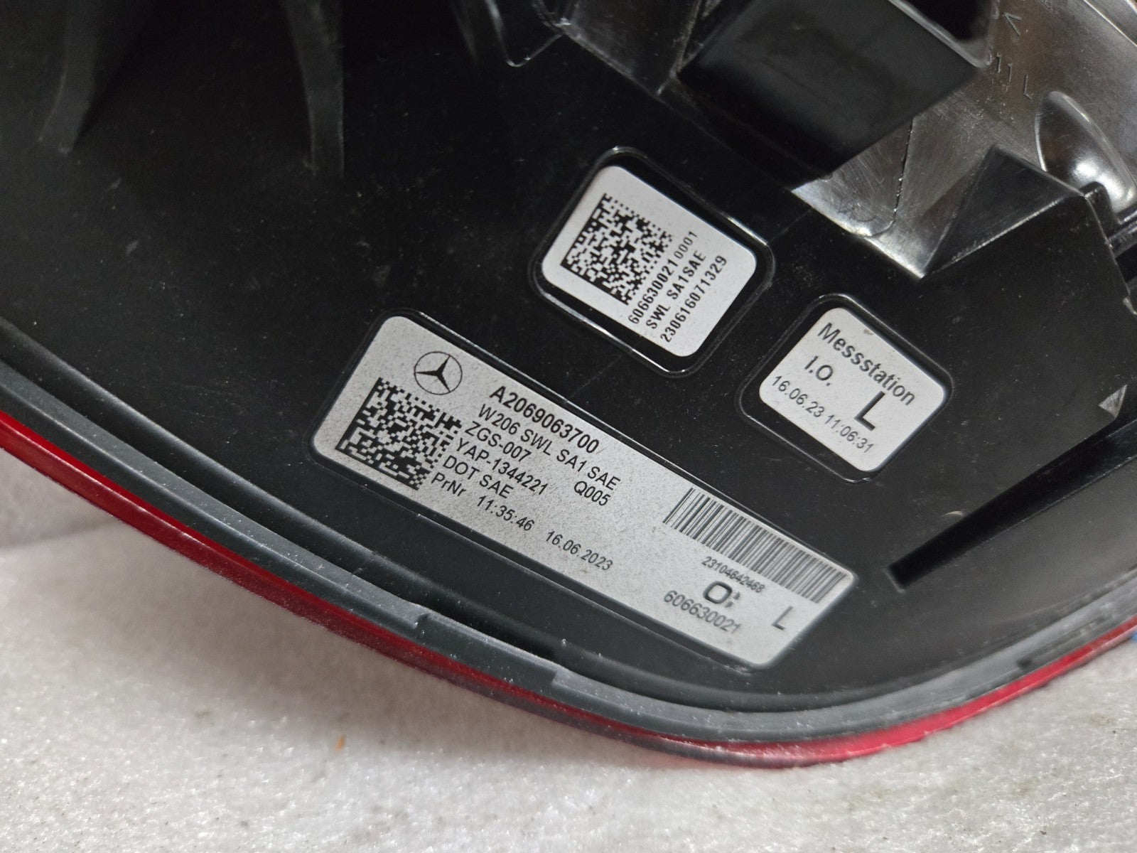 2022-2023 Mercedes C-Class C300 Left LH Driver Outer Taillight OEM A2069063700