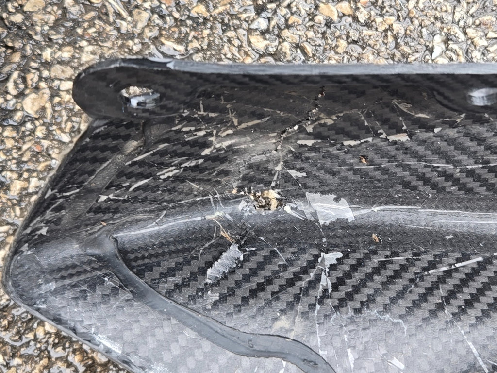 *Damaged* 2018 - 2020 BMW M5 F90 Front Left Right Carbon Fiber Splitter Set OEM