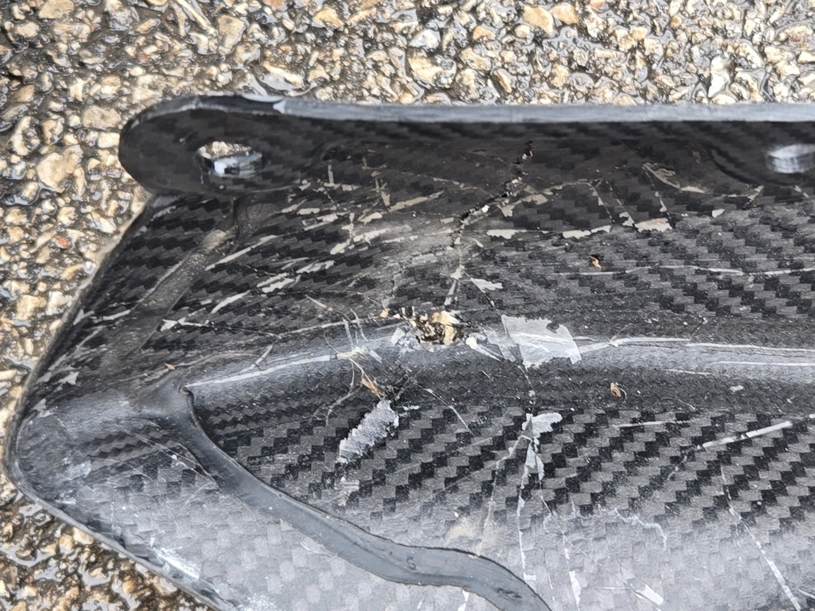 *Damaged* 2018 - 2020 BMW M5 F90 Front Left Right Carbon Fiber Splitter Set OEM