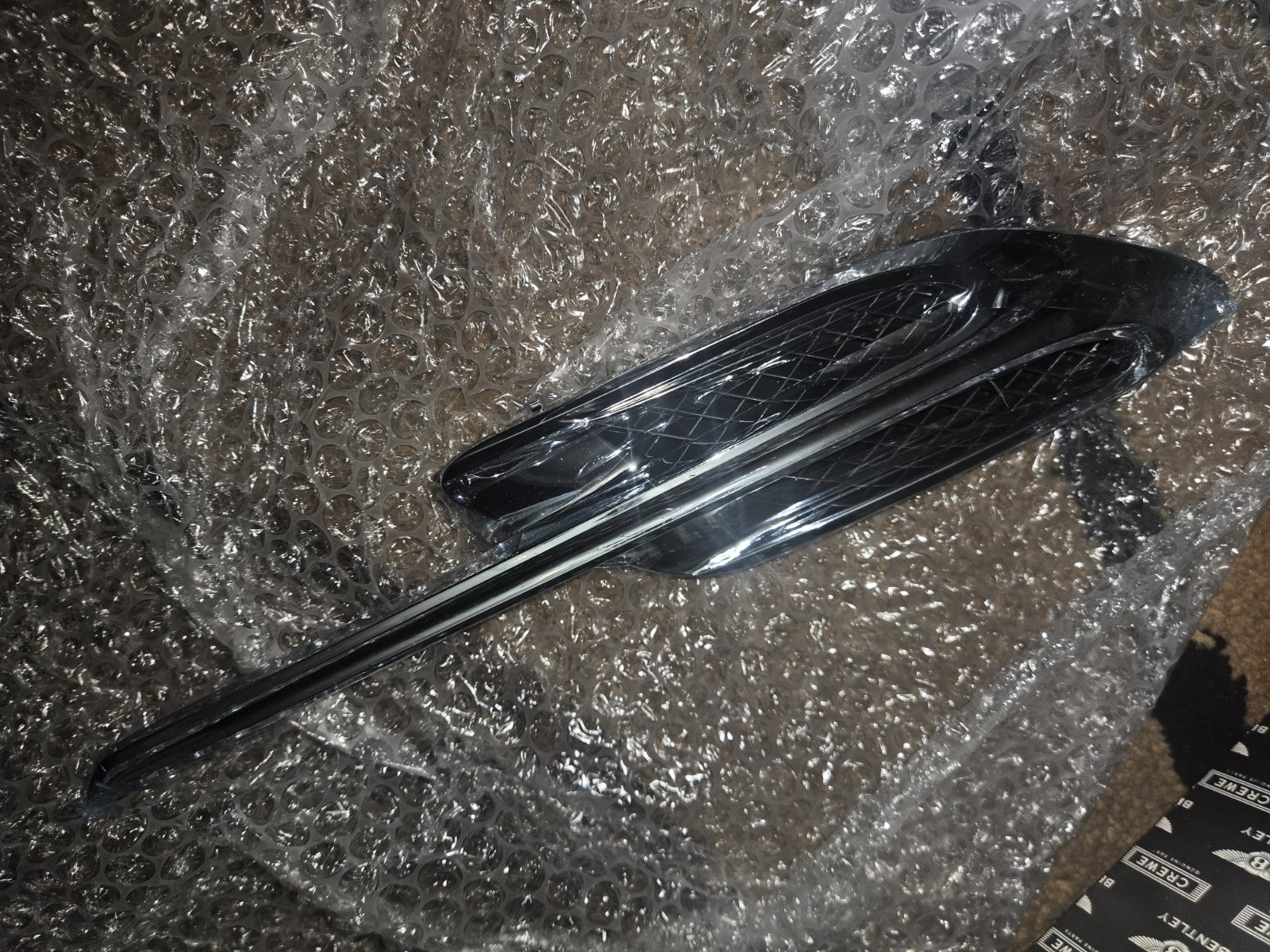 2011-18 Bentley Continental GT Fender Air Vent Trim Chrome LH OEM NEW 3W3821273B