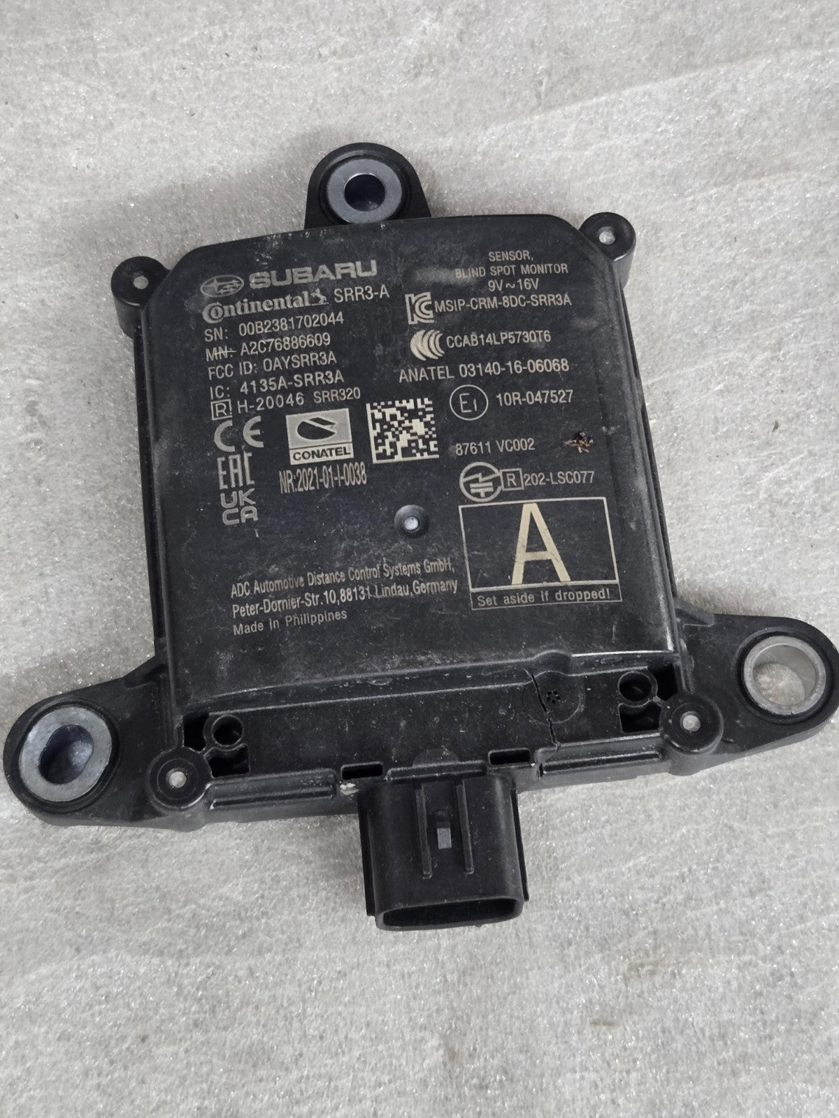 2020-2024 Subaru Forester Crosstrek WRX Rear Blind Spot Monitor 87611 VC002 OEM