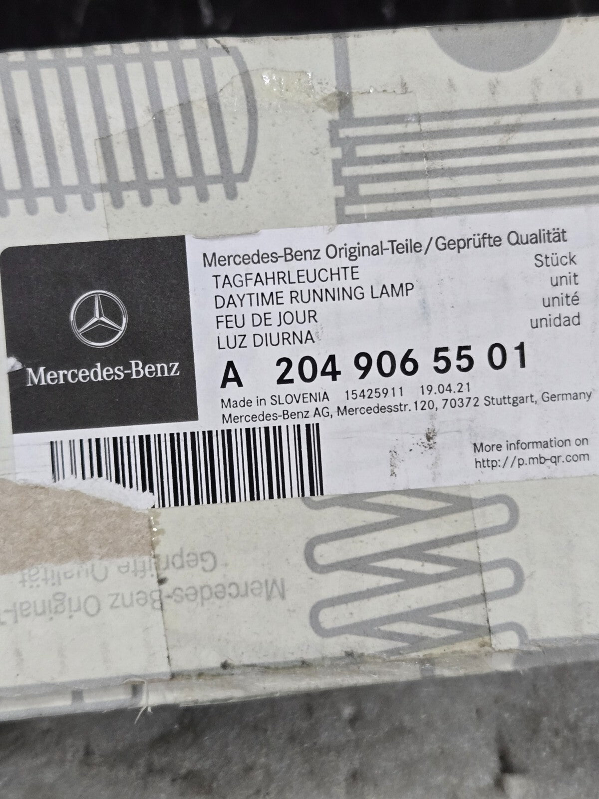 2017-19 Mercedes-Benz GLS450 Front Right Side Daytime Running Light A2049065501