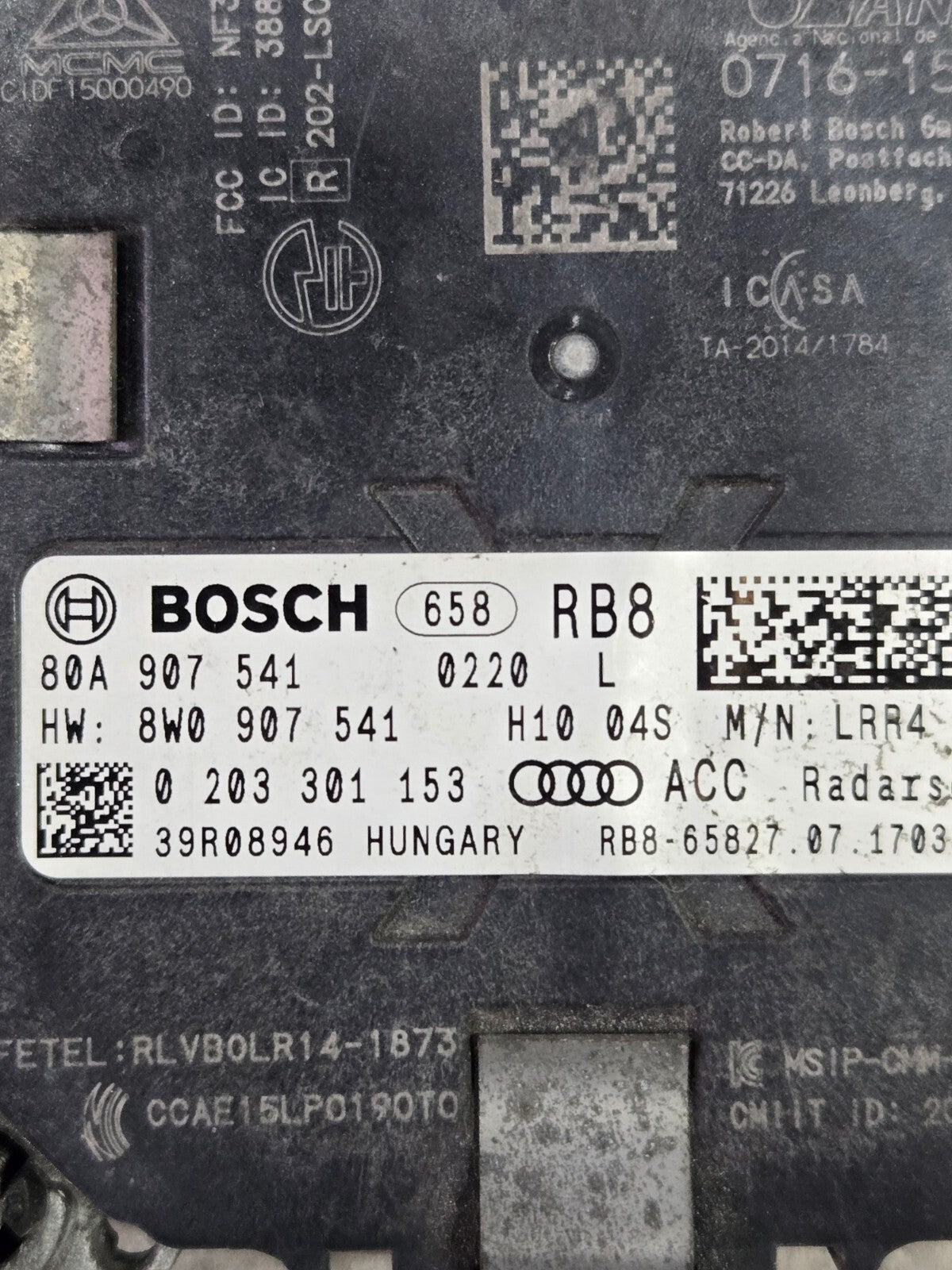 2021 - 2024 AUDI Q5 LEFT SIDE CRUISE CONTROL SENSOR MODULE UNIT OEM 80A907541