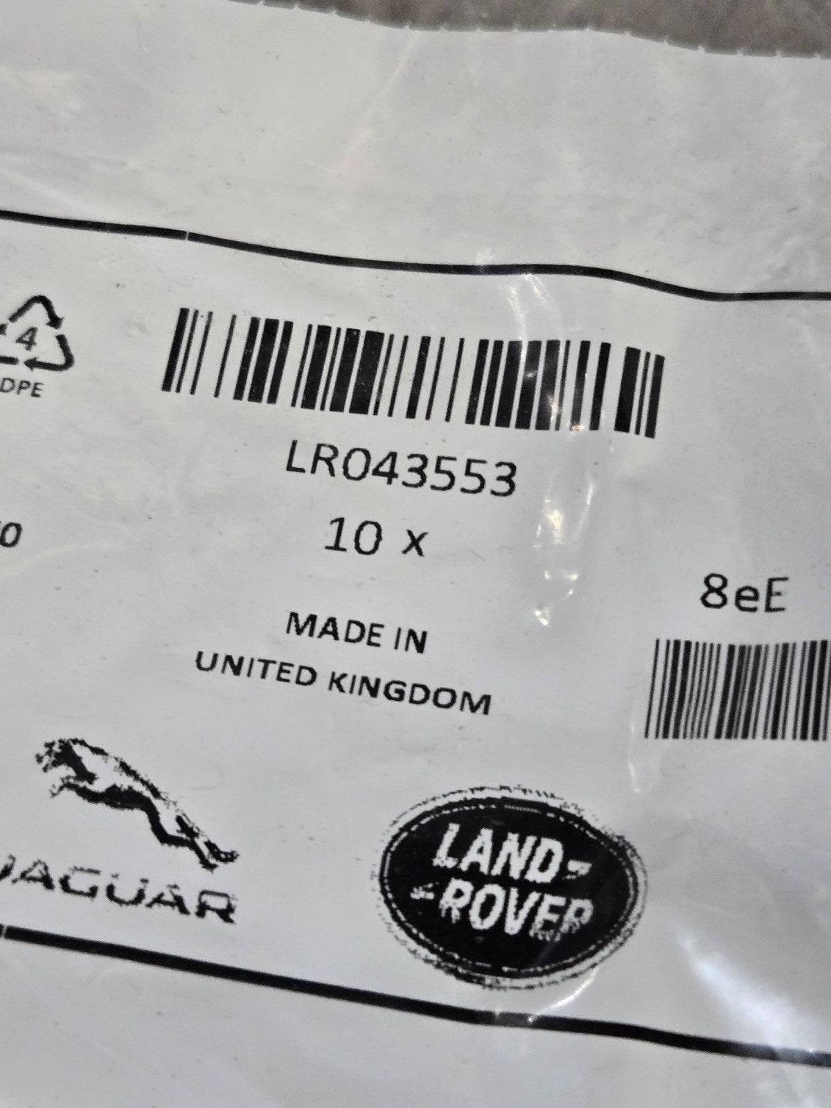 Rivet - Land-Rover (LR043553) - Land Rover OEM 10 PIECE