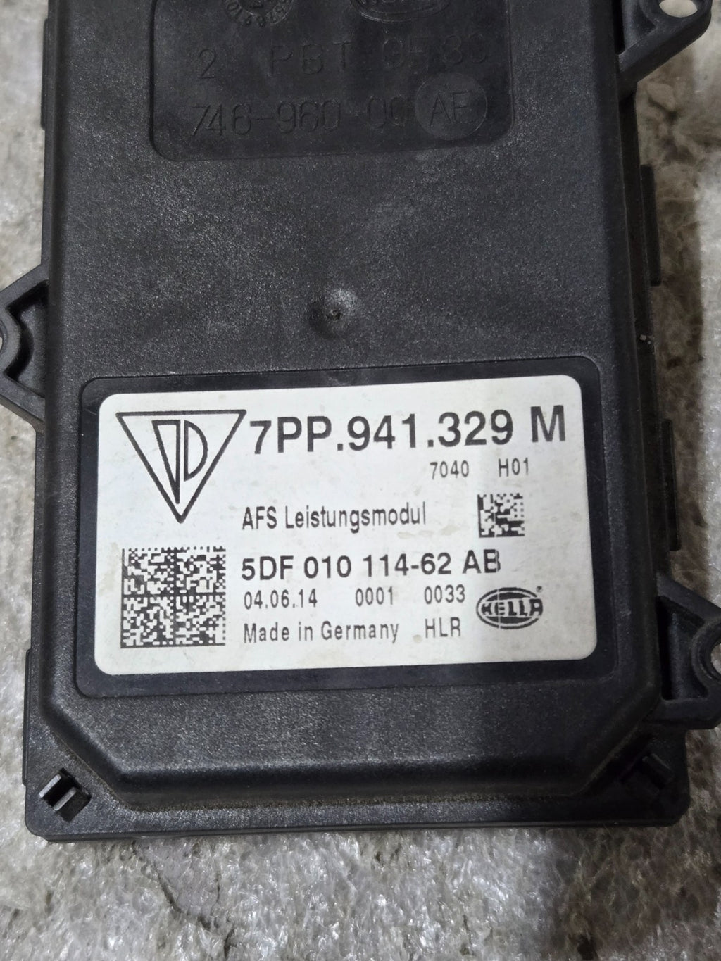 2014-2016 AUDI Q3 AFS ADAPTIVE HEADLIGHT CORNERING LIGHT MODULE OEM 7PP941329M