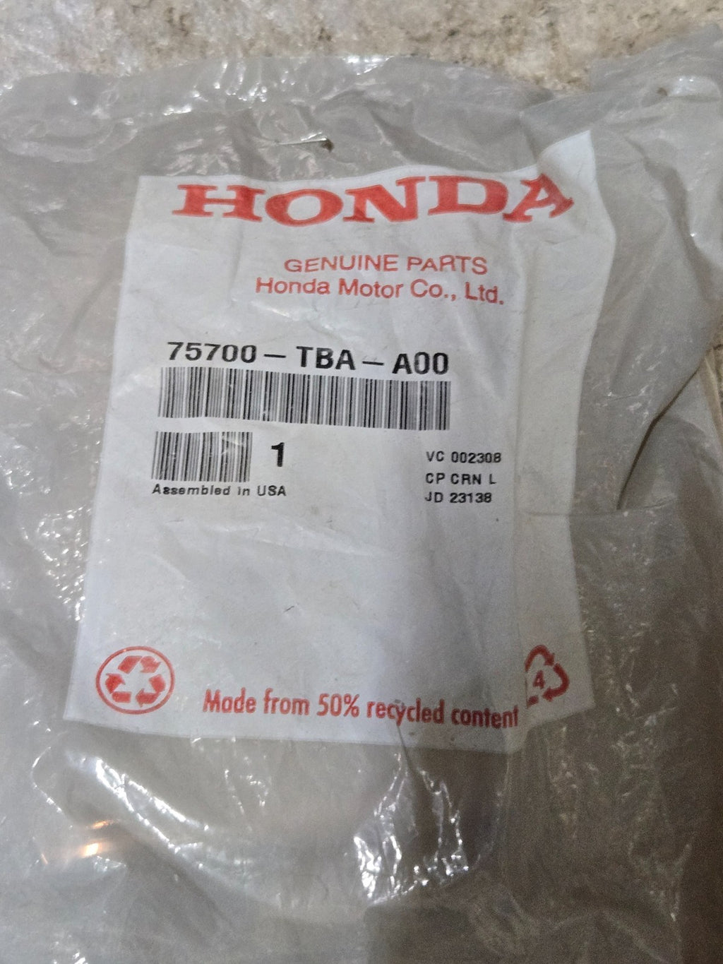 75700-TBA-A00 New Genuine OEM Honda 2016 - 2020 Civic Front Chrome “H” Emblem