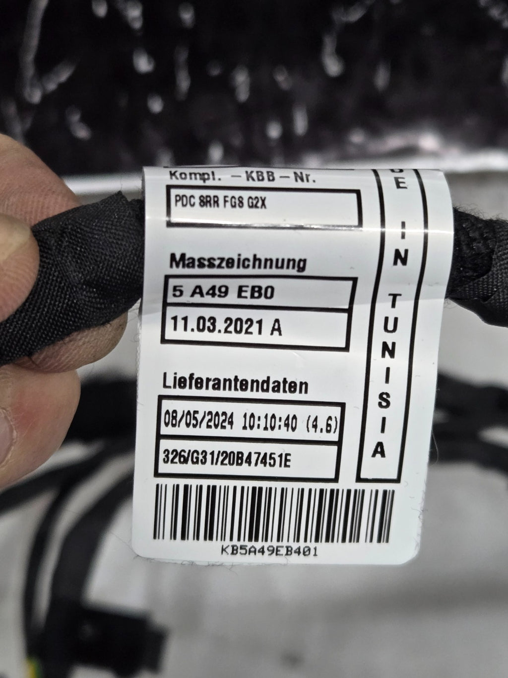 2023-2025 Genuine OEM BMW Harness 61125A49EB4 NEW Bumper Front 