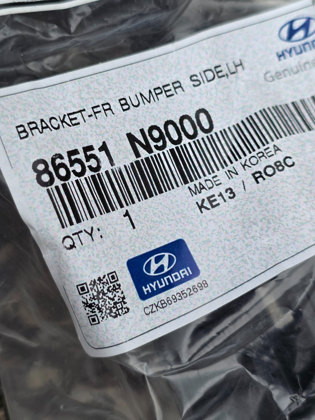 2022-2024 Hyundai Tucson Genuine Bumper Bracket LEFT LH 86551-N9000 NEW OEM