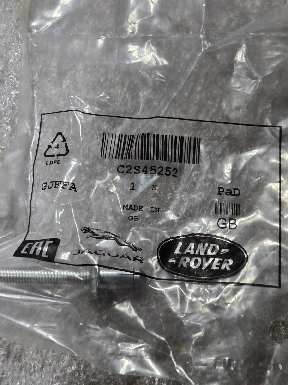 Genuine Jaguar Blind Rivet C2S45252 OEM NEW