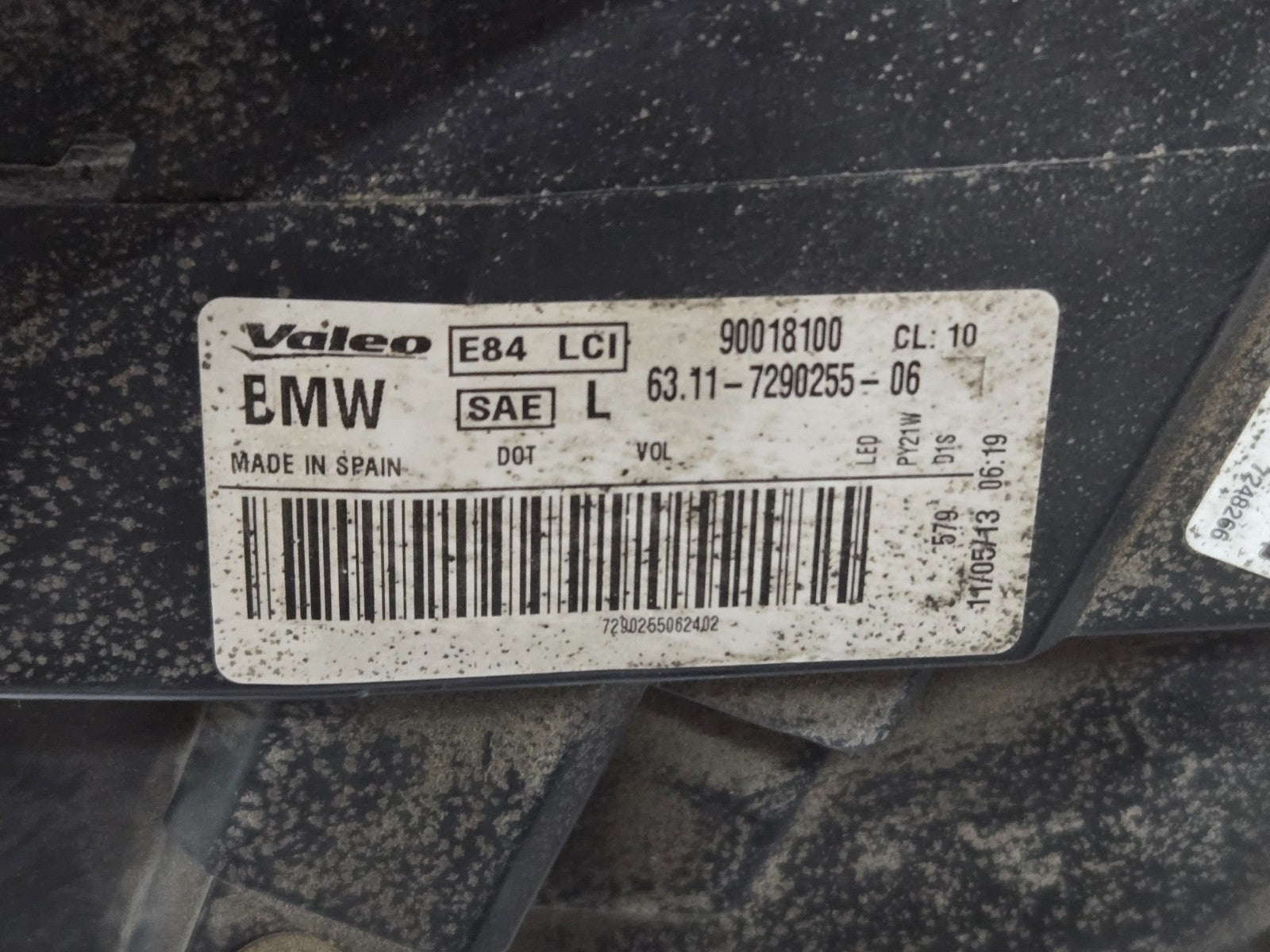 2013-2015 BMW X1 Xenon HID Left LH Headlight Assembly OEM 63117290255