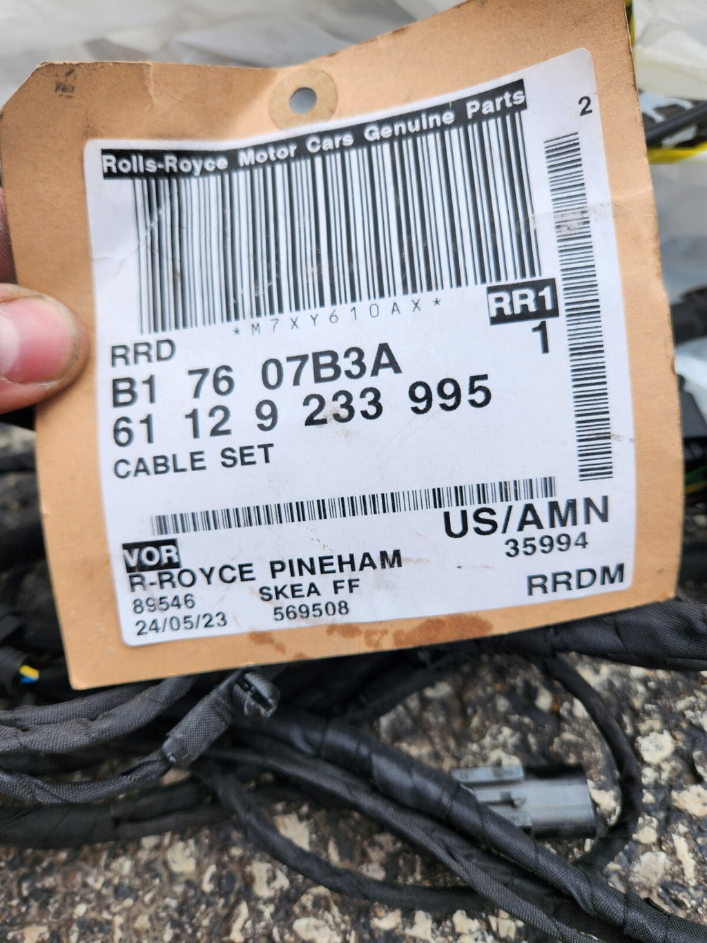 2009-2014 Rolls Royce Ghost Front End Wiring Harness OEM 61129233995