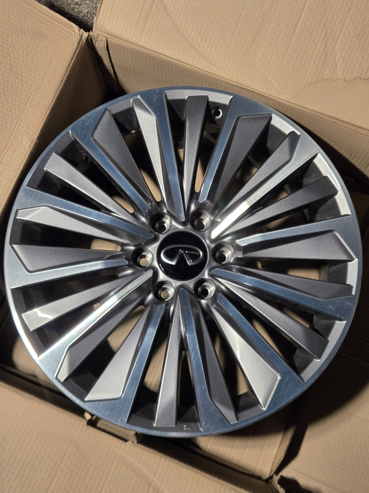 Infiniti QX80 4030S-IP228B IP 22X8 BLACK MONOGRAM WHEEL RIM OEM