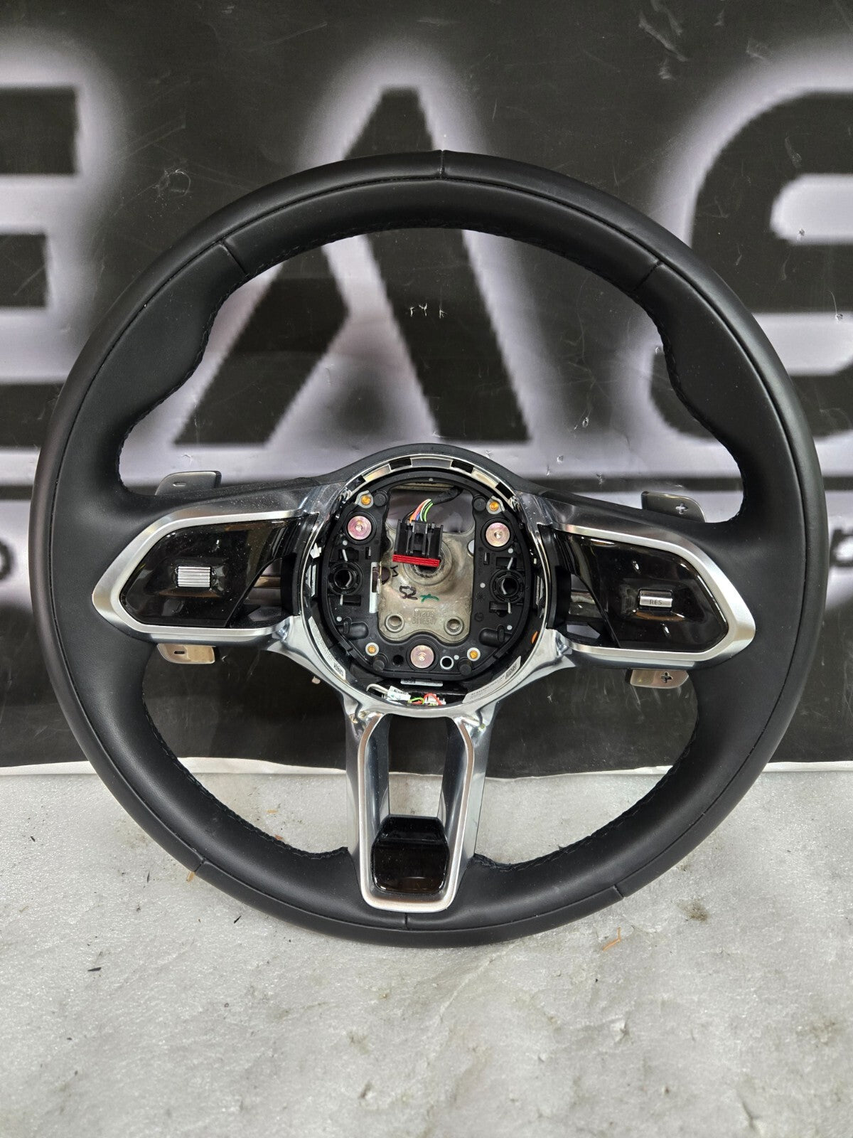 2023 Jaguar Steering Wheel F I Pace XE XF Black Leather OEM 628123465PVJ