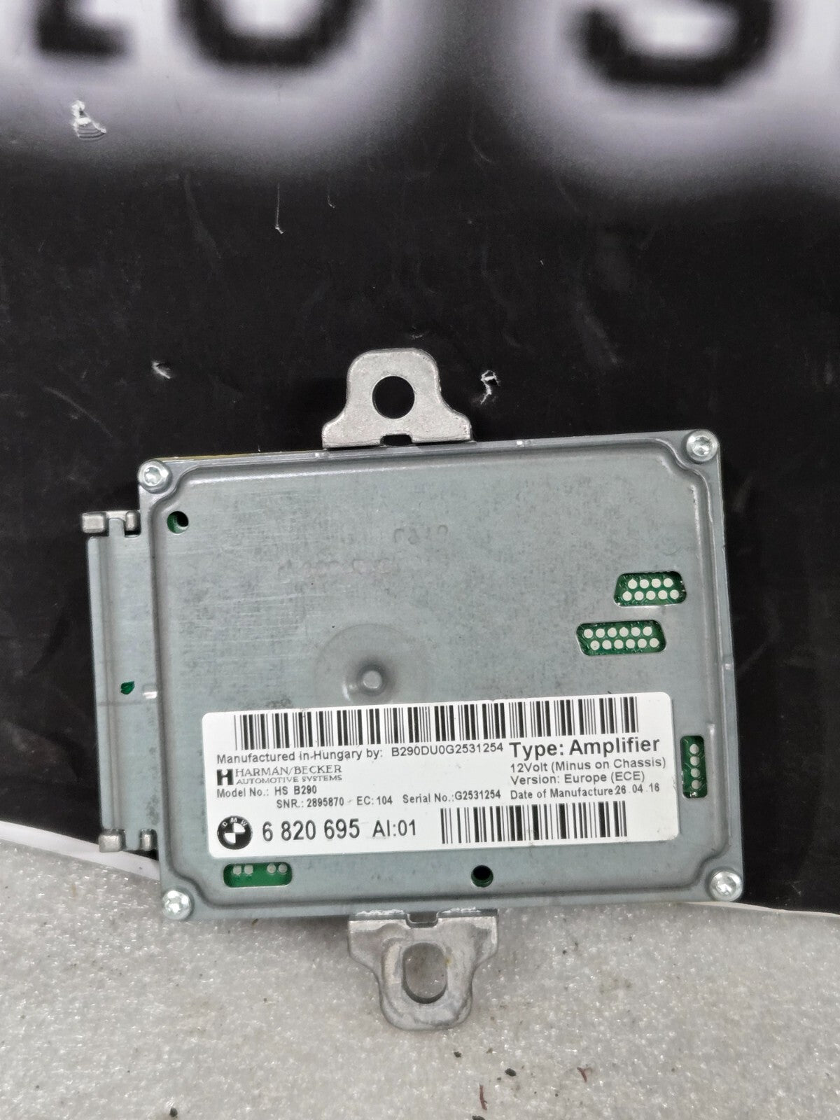 2016-2020 BMW M4 OEM HARMAN BECKER PREMIUM ACTIVE SOUND AMP AMPLIFIER 6820695