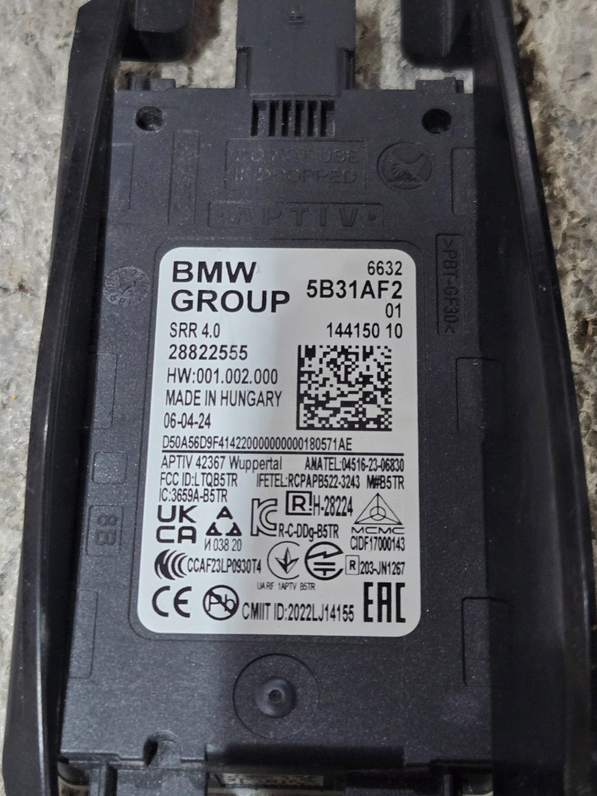 2024 BMW i5 G60 OEM REAR LANE CHANGE WARNING RADAR SENSOR 66325B31AF2 OEM