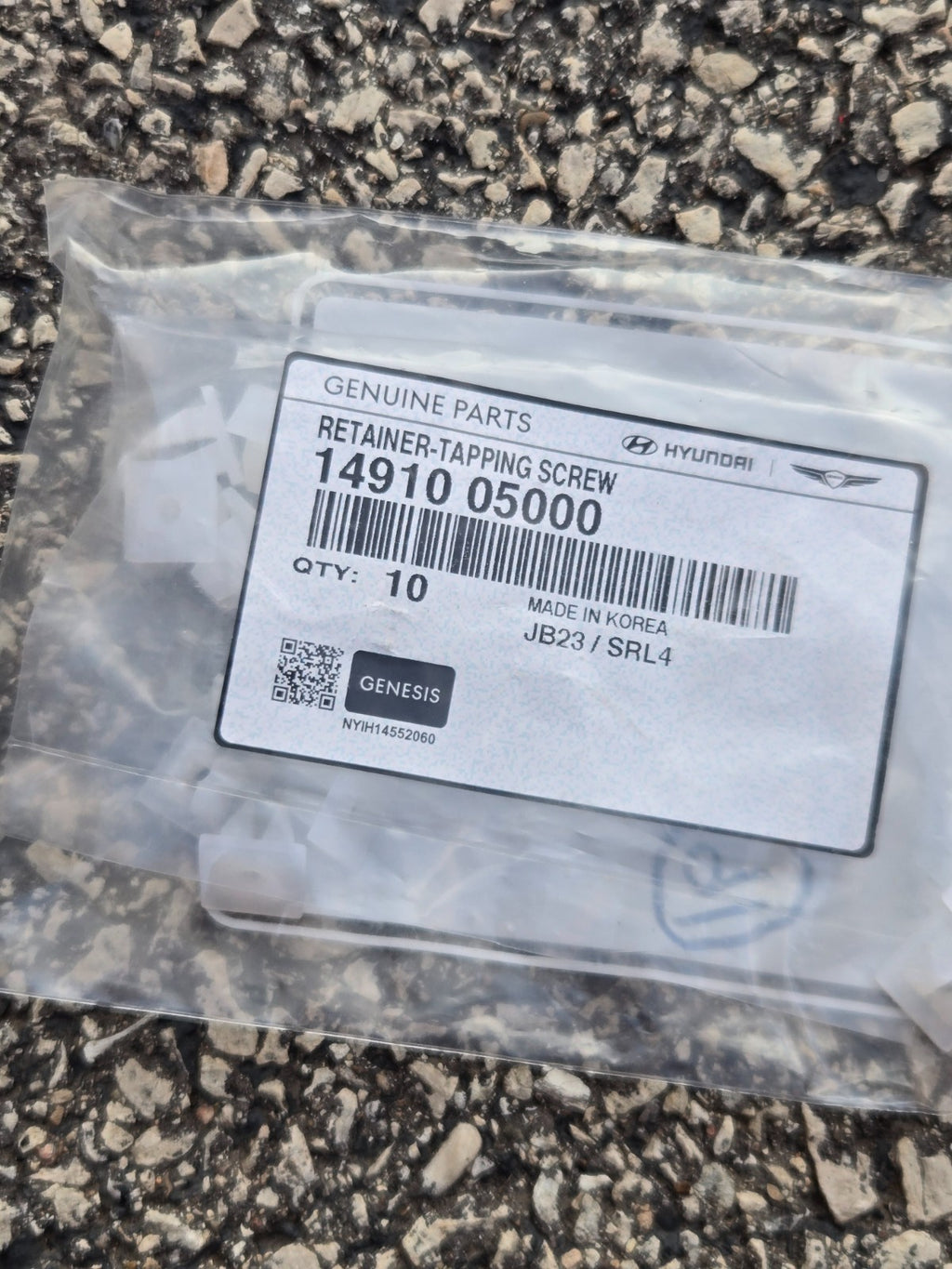 New Genuine Hyundai Retainer-Tapping Screw X10 14910-05000 EOM